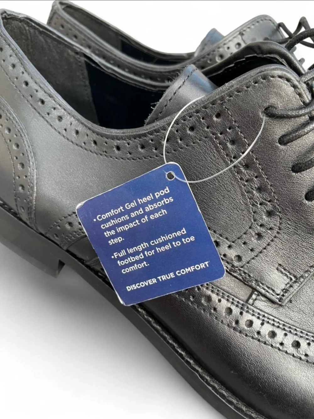 Nunn Bush Nelson Black Leather Wingtip Oxford Dress Shoes Men’s Size 15 New NWT